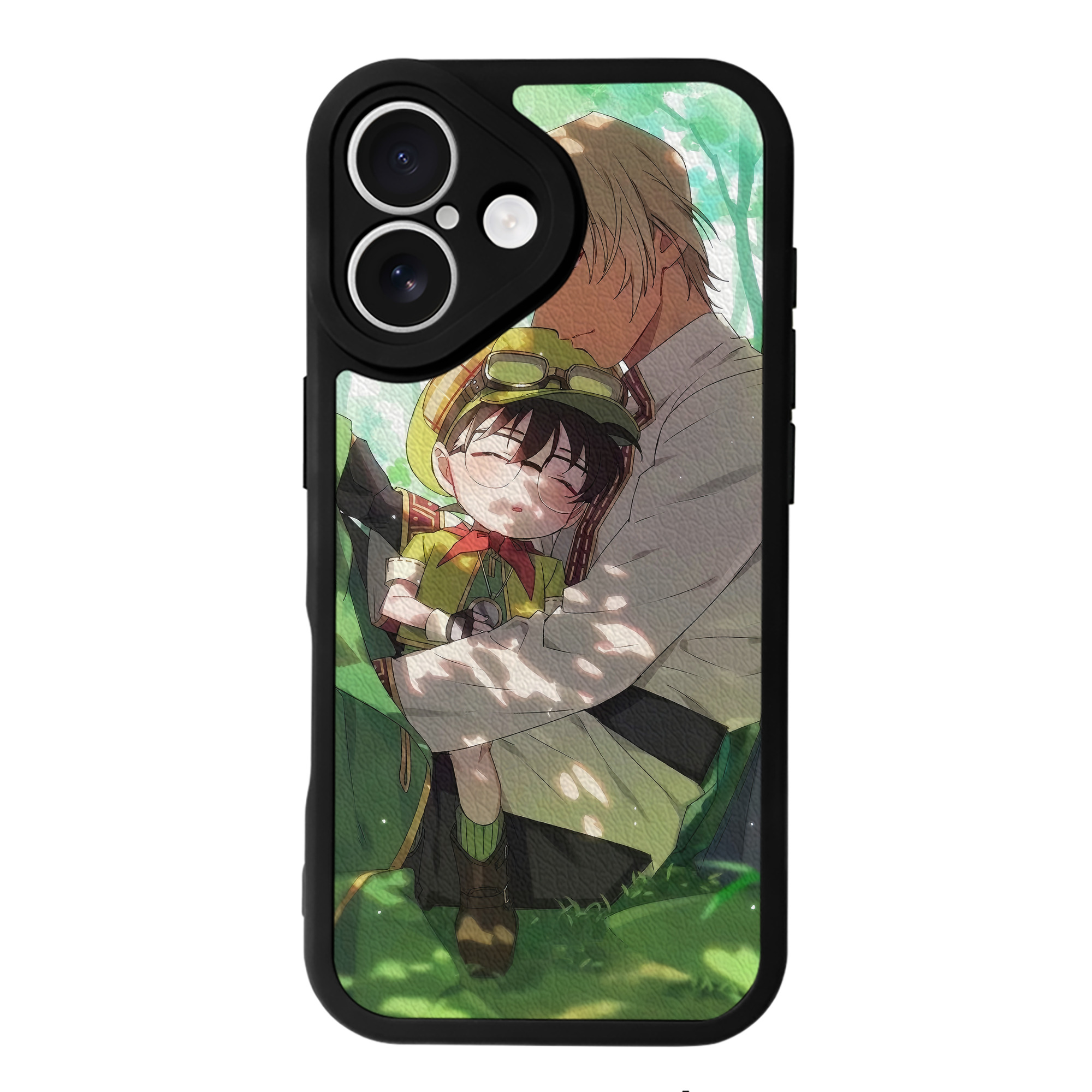 （画像用） 名探偵コナン Detective Conan 【iPhone 16シリーズ対応】シリコンスマホケース（レザー調） 材質：シリコン